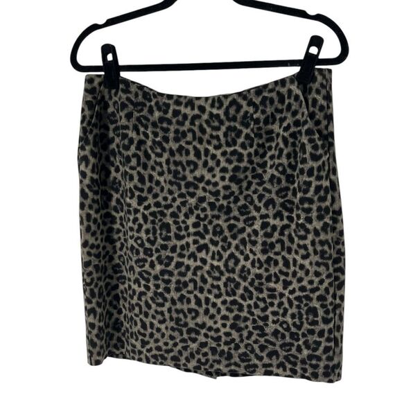 Cabi Gray Black Leopard Animal Print Mini‎ Skirt - Picture 1 of 7